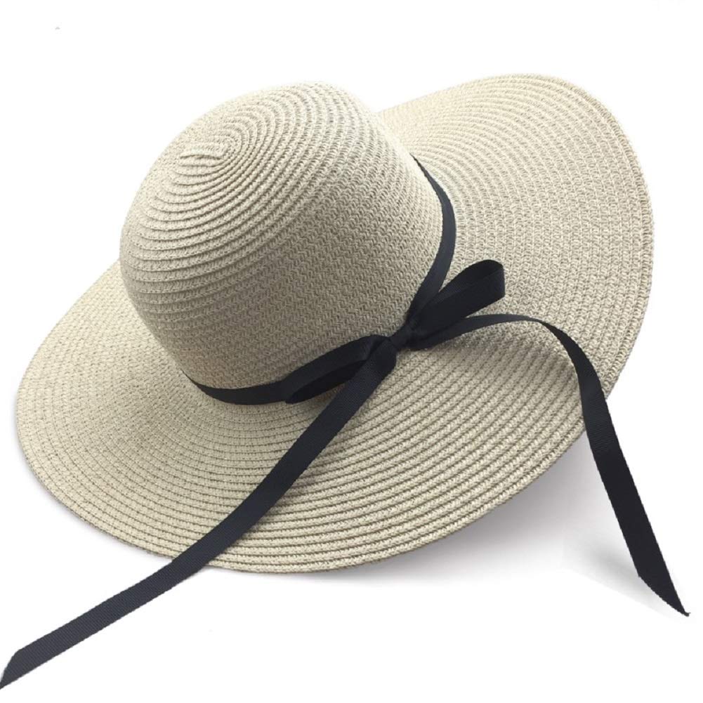 Eight Space Sombrero para el Sol para Mujer, Gorra de Paja para Mujer Sombrero Plegable Sombrero Ancho de ala Ancha Sombrero para El Sol Sombreros de Playa de Verano Protección UV