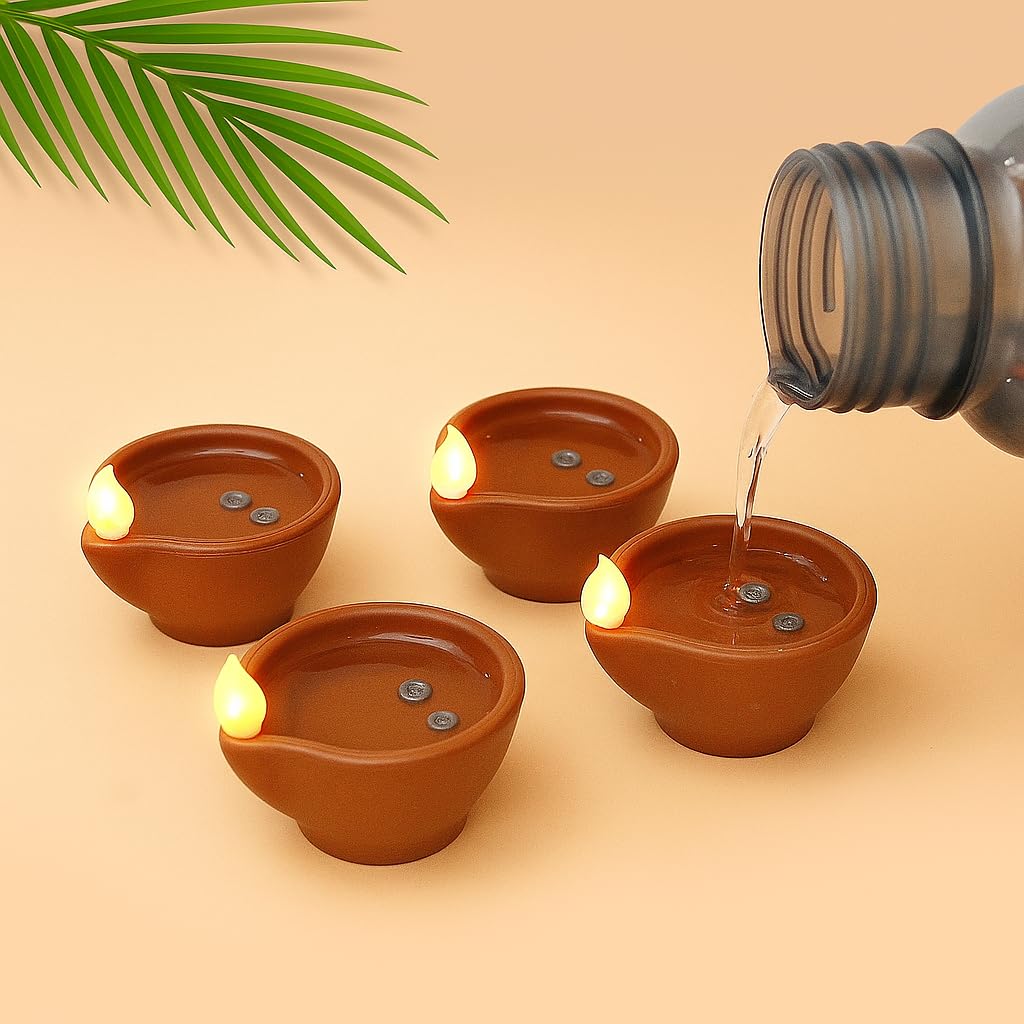 LED Floating Water Sensor Diyas – Waterproof Decorative Lights for Diwali, Pooja, Rangoli, Wedding & Home Décor | Flameless, Smokeless & Reusable Floating Lamps (Pack of 6)-image-28