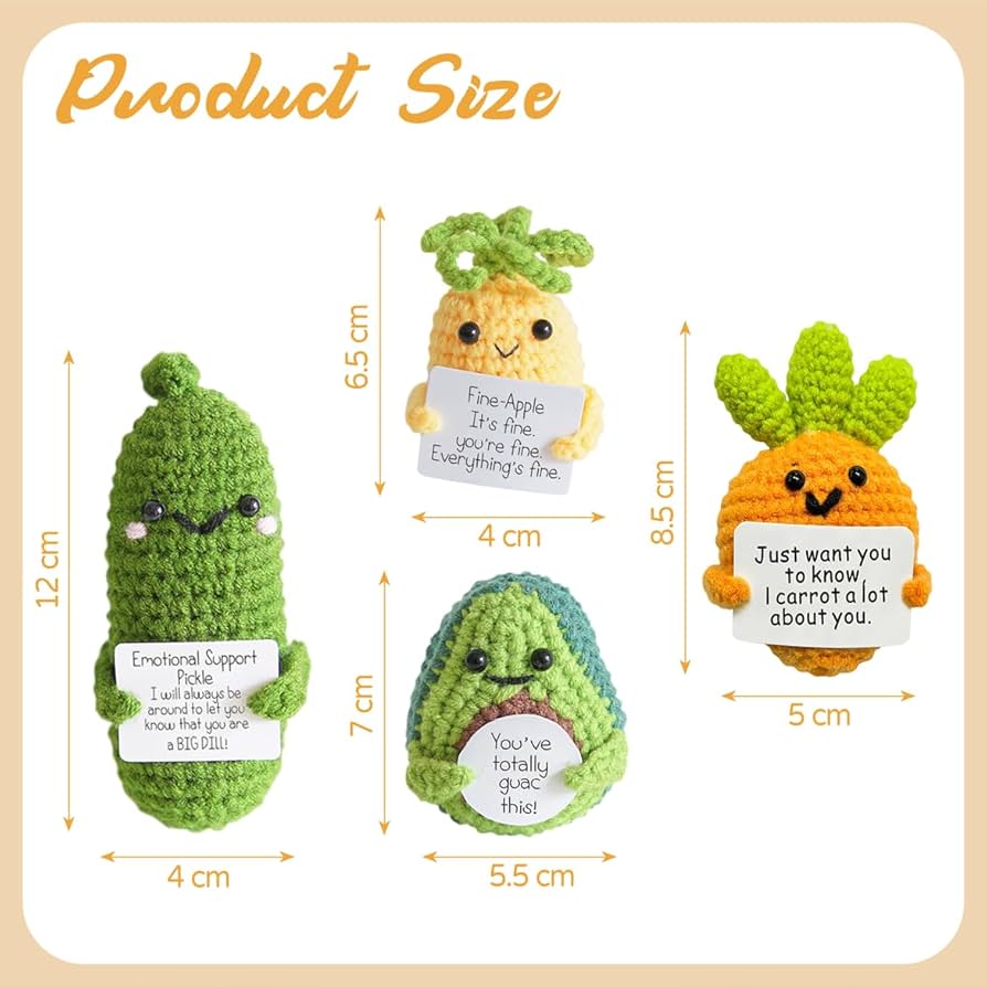 Amazon.co.jp: Urbunポジティブかぎ針編み人形、感情的な