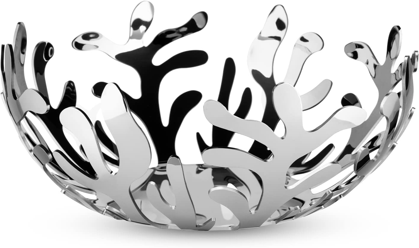 Corbeille Alessi SG28 Ethno – Ronde Ajourée Inox Brillant 20 Cm – Neuve
