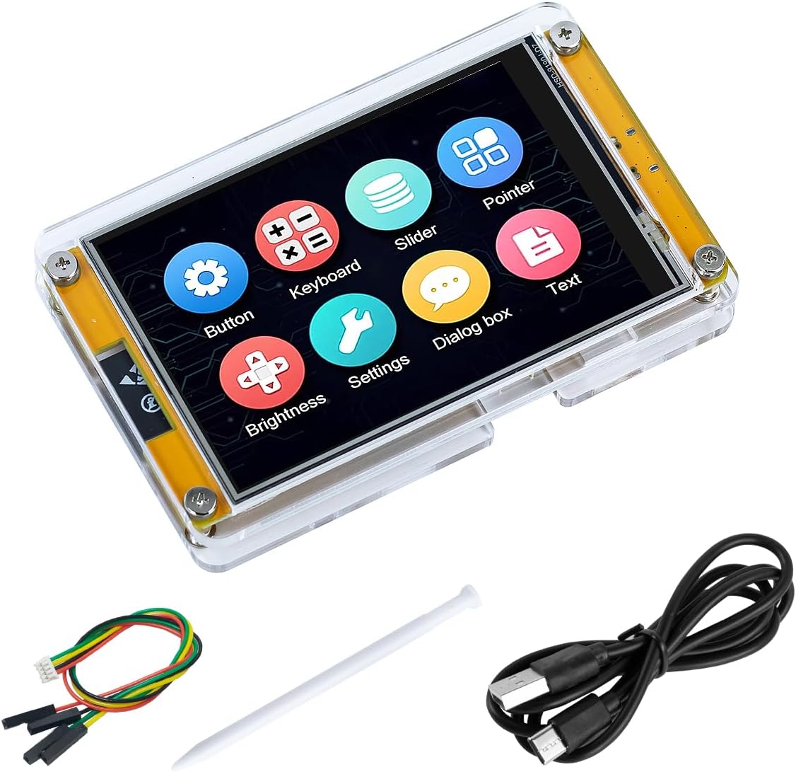 Hosyond 4.0 Inch ESP32 Display Resistive Touchscreen with Acrylic Case, ILI9341 Driver 240x320 TFT LCD Module for Arduino IOT