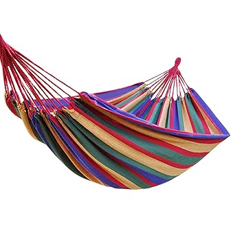Layfuz Single/Double Hammock for Backyard Patio Porch Garden Indoor Outdoor Camping Hiking