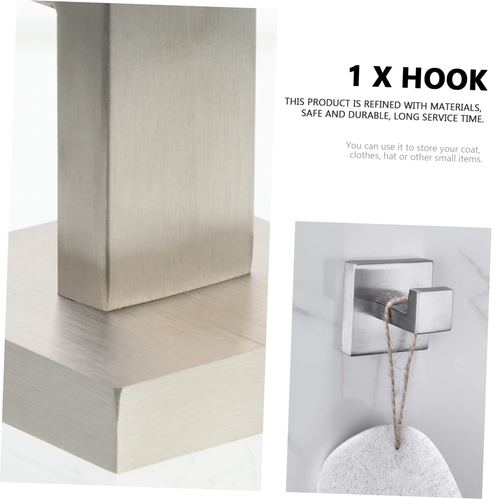 UKCOCO 2pezzi Gancio Da Muro Acciaio Inossidabile Gancio Per Asciugamani e Accappatoi Installazione Facile Su Superfici Lisce Design Moderno Per Bagno Cucina e Altri Ambienti Confezione