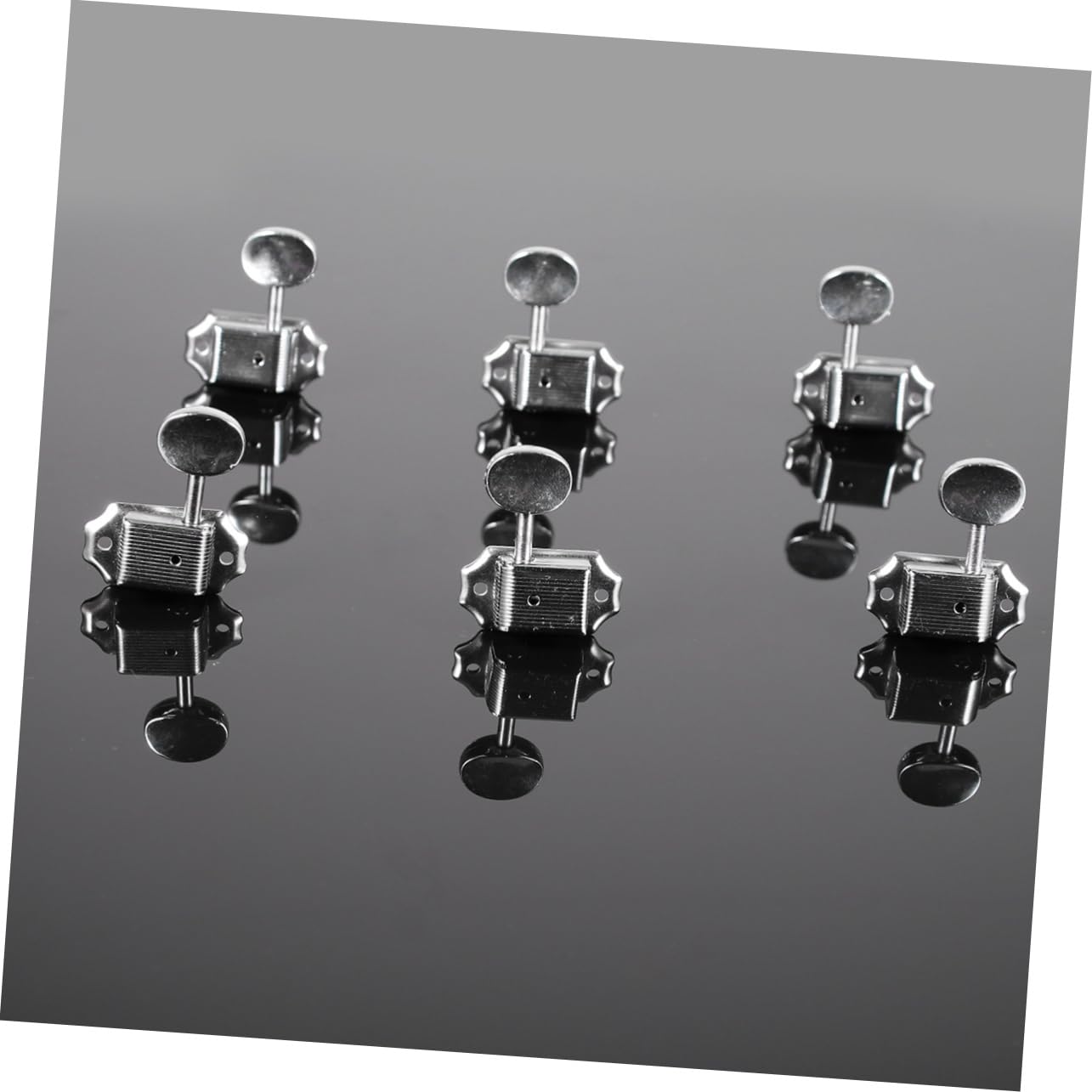 Toyvian 3 sztuki 6 kluczy do strojenia gitary, tuner do gitary akustycznej, tuner gitarowy, mechanika gitarowa, krętlik strojowy, przyciski do strojenia, wklęsła głowa, ukulele