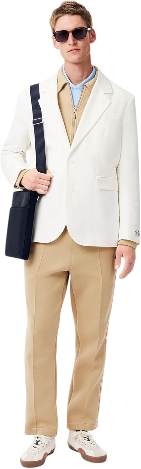 Lacoste Men's Classic Flat Crossover Crossbody Bag, Midnight Blue, One Size - Image 8