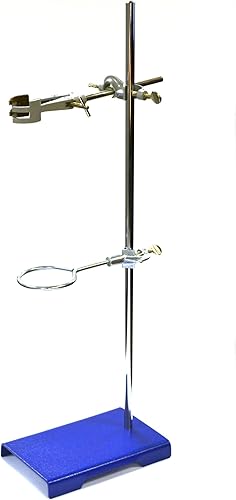 Juego de soporte para laboratorio metálico de 8 pulgadas x 5 pulgadas y 12 mm de diámetro Bureta de varilla de 24 pulgadas de longitud con Juego de soporte para laboratorio metálico de 8 pulgadas x 5 pulgadas y 12 mm de diámetro Bureta de varilla de 24 pulgadas de longitud con