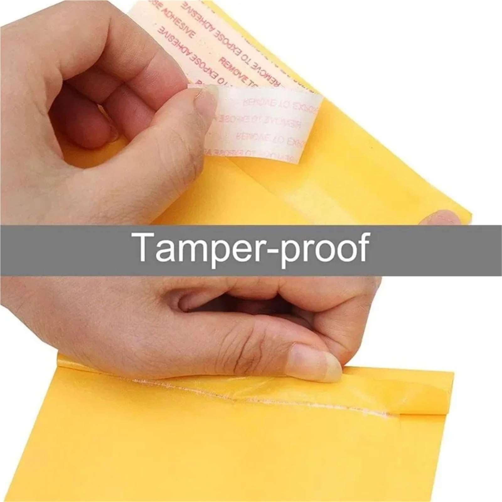 Posta in schiuma Kraft da 100 pezzi 4x8", piccola borsa for il trasporto della posta con chiusura a zip, busta imbottita gialla per Imballaggio