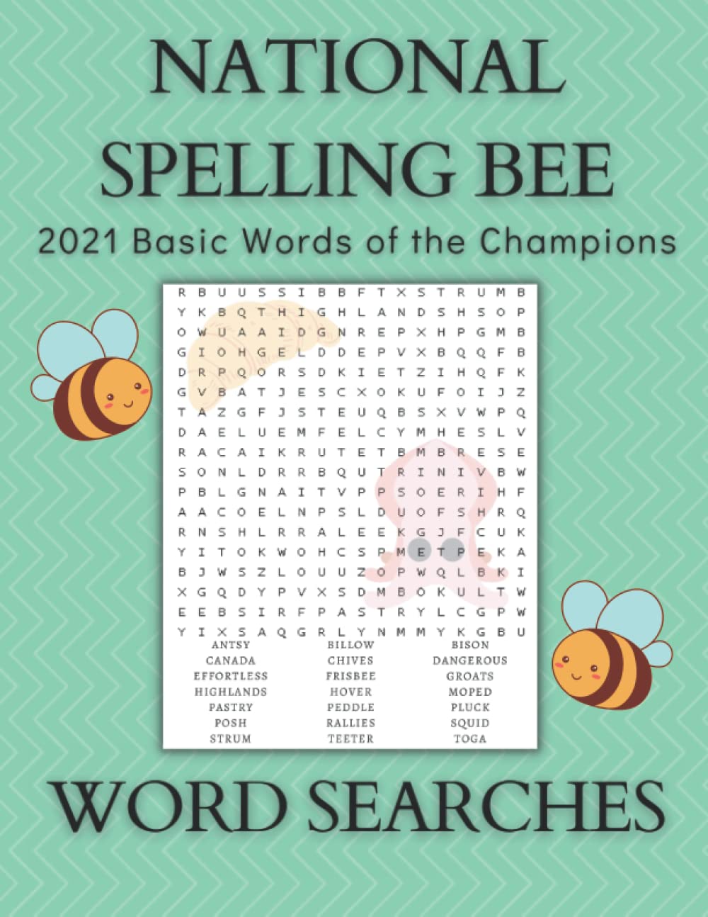 National Spelling Bee Word Search Large Print for Students All Ages: 2021 Words of the Champions Basic One Bee Level