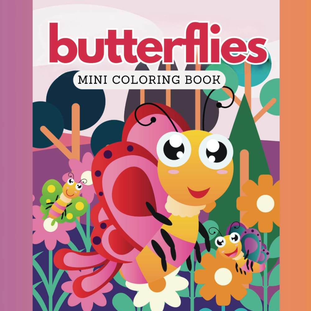 Mini Coloring Book | Butterflies: Pocket-Sized Coloring Book for All Ages