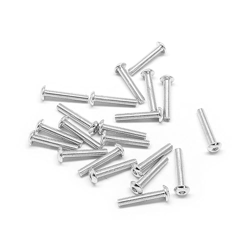 Miniatura 5 de 20pcs M3x16mm Tornillos de cabeza de botón 6063 Aluminio Hex Socket (Colores anodizados) (Rojo)