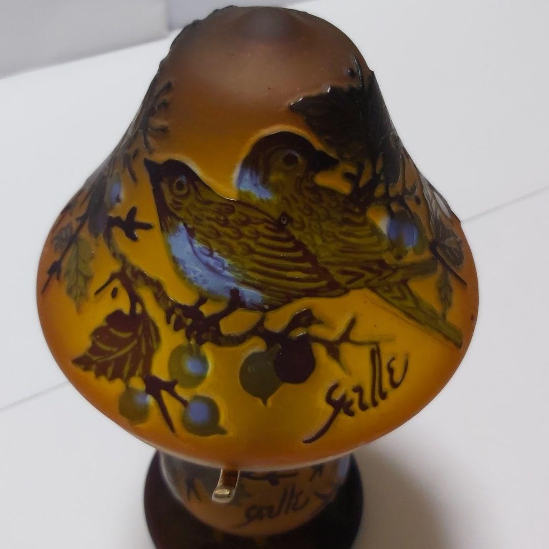 Amazon.co.jp: エミール・ガレ 復刻版 ランプ カメオ彫 ルーマニア 鳥
