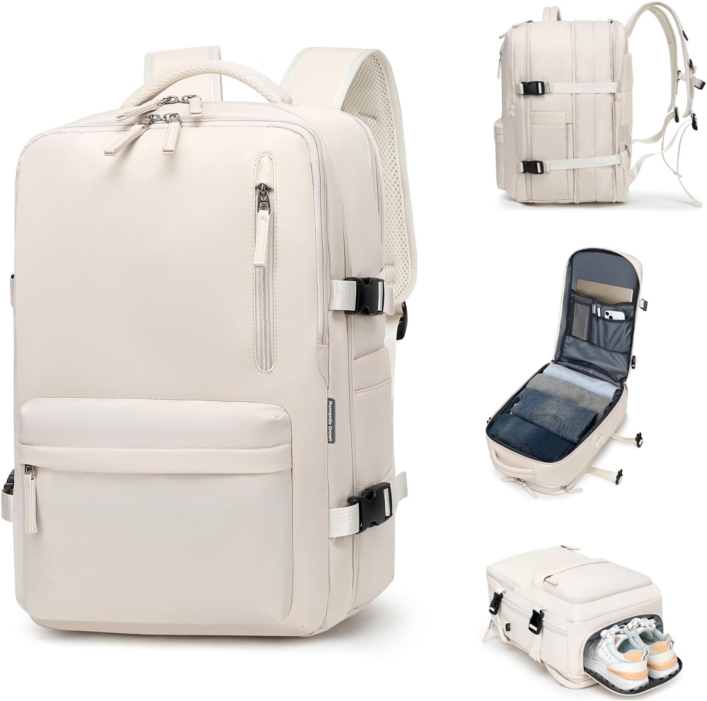 Romantic Crown Mochila de Viagem Expansivel Avião Grande Feminina,Mochila Executiva Masculina Impermeável Reforçada para Notebook,Casual Esportes Hiking Escola Presente1