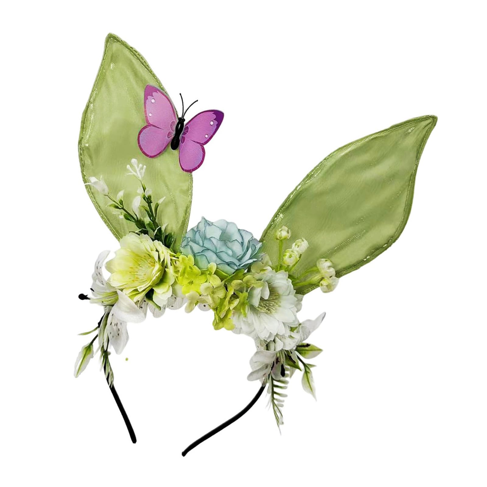 Fentency Plush Rabbits Ear Headbands For Halloween Costume Parties Butterfly Hair Accessory Headpiece Photo Props