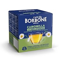 Caffè Borbone Camomilla con Melatonina – 64 capsule (4 confezioni da 16) – Compatibili con le Macchine Nescafè* Dolce Gusto*