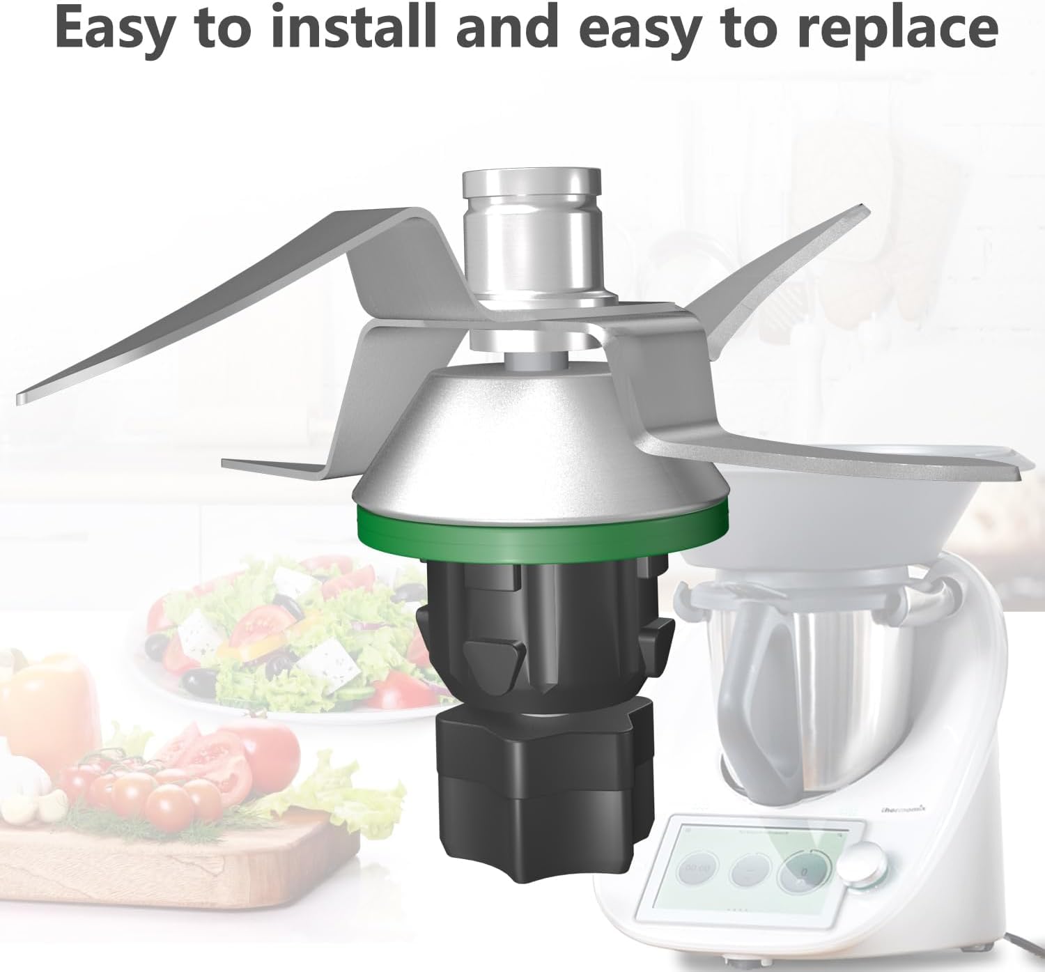 Lames Inox Thermomix TM31 FLAVOR PLUS - Avec Joint Caoutchouc - Qualité Alimentaire