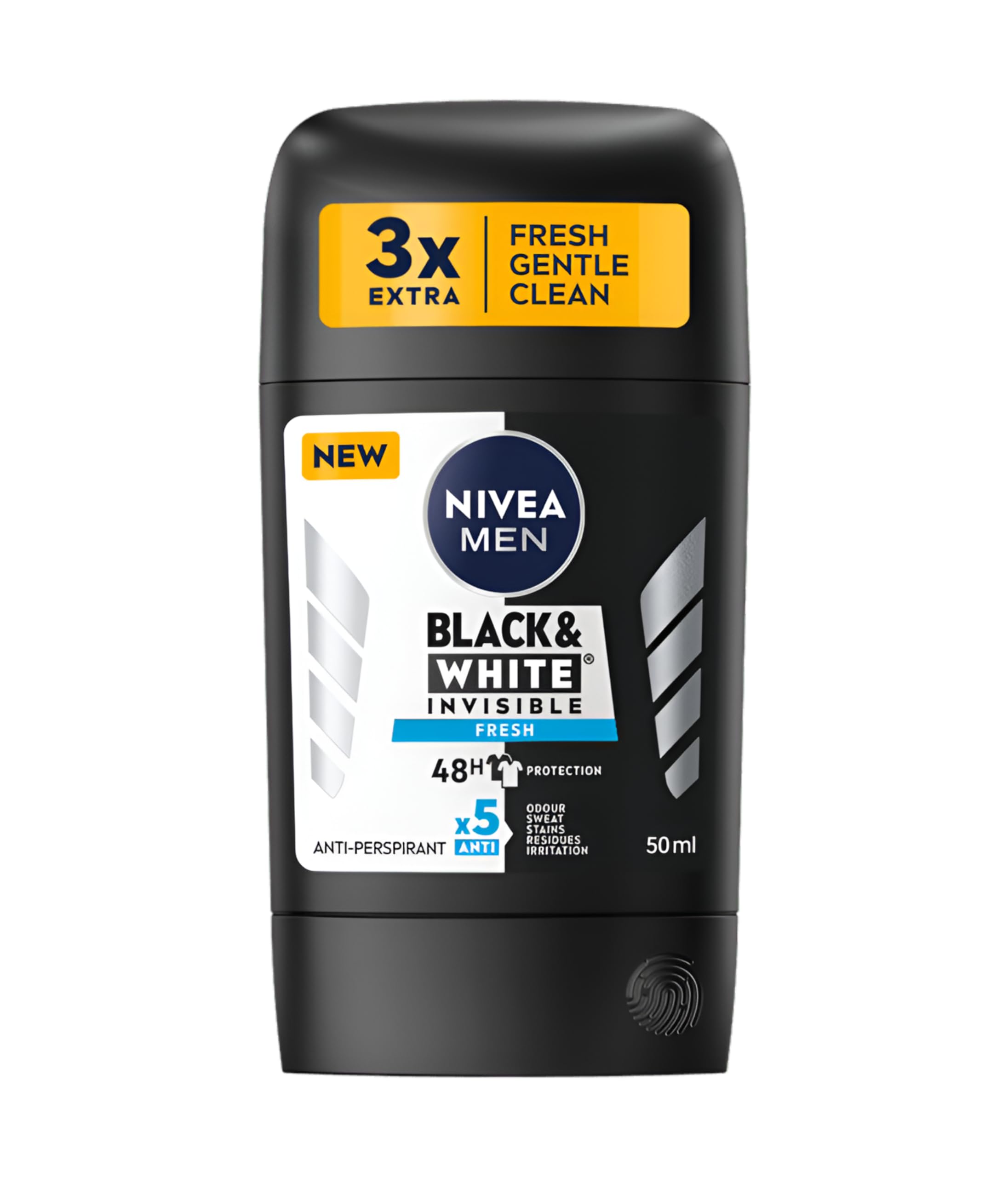 Nivea Men Deo Invisible For Black & White - Anti-Transpirant Roll-On, 48h Schutz, 50 Ml
