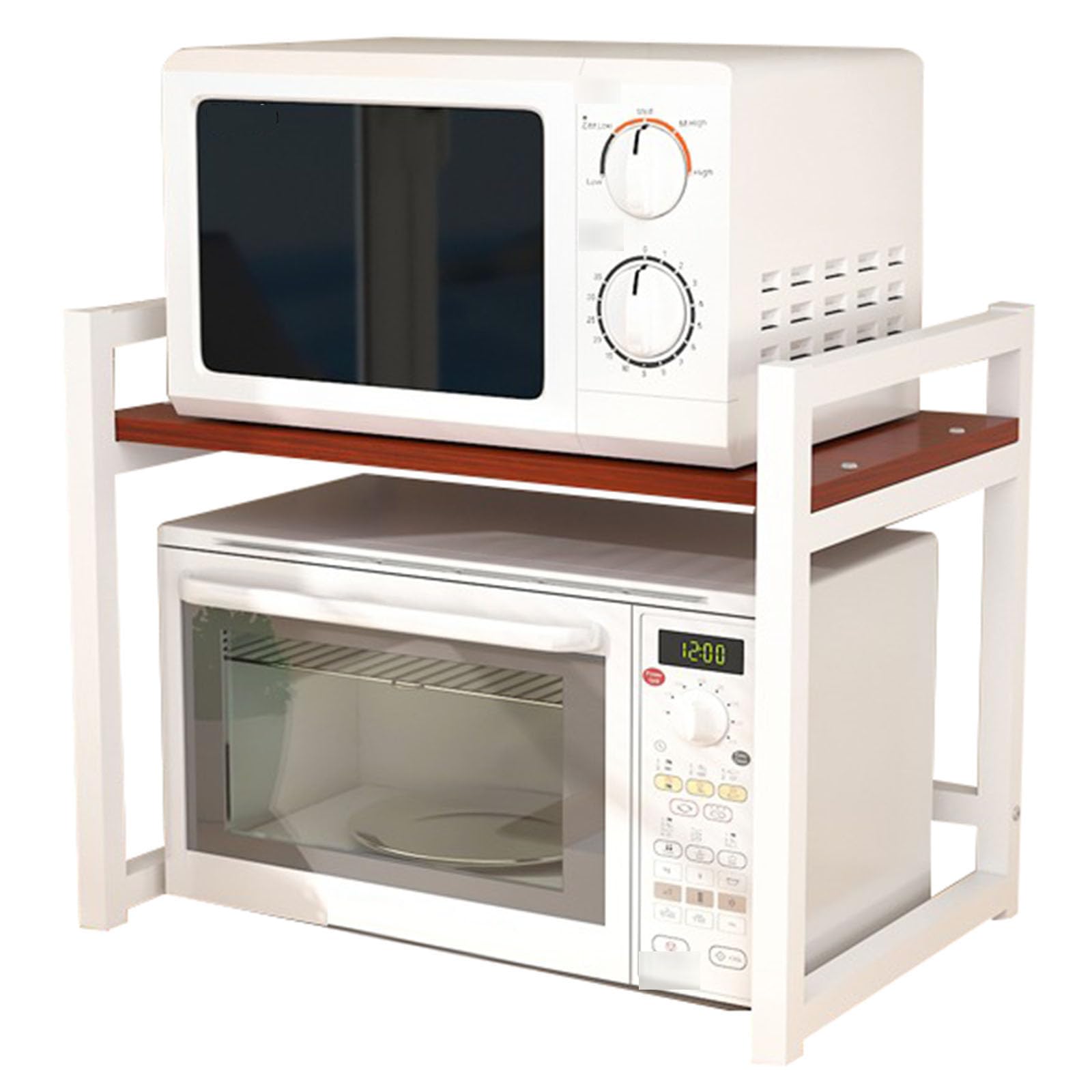 GLJTUO Heavy Duty 2Tier Microwave Oven RackMetal Kitchen nizer Stand with Top Shelf for Baker's Rack SpaceSaving Storage Solution for Appliances and Kitchen Essentials