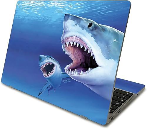 Miniatura 20 de MightySkins Skin compatible con Samsung Chromebook 4 (2021) de 11.6 pulgadas, diseño de leopardo verde azulado, funda protectora, duradera y única