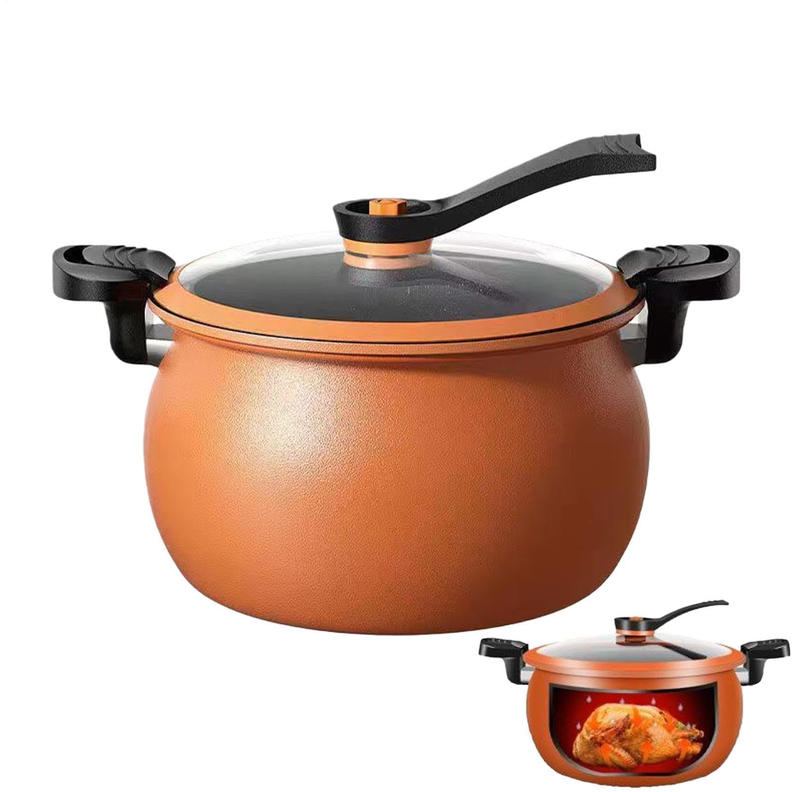 Olla A Presión Accesorio Multifuncional De Cocina Con Recubrimiento | Olla Express De Hierro Fundido para Conservas Cocina al Vapor Arroz Legumbres Hogar Halloween C