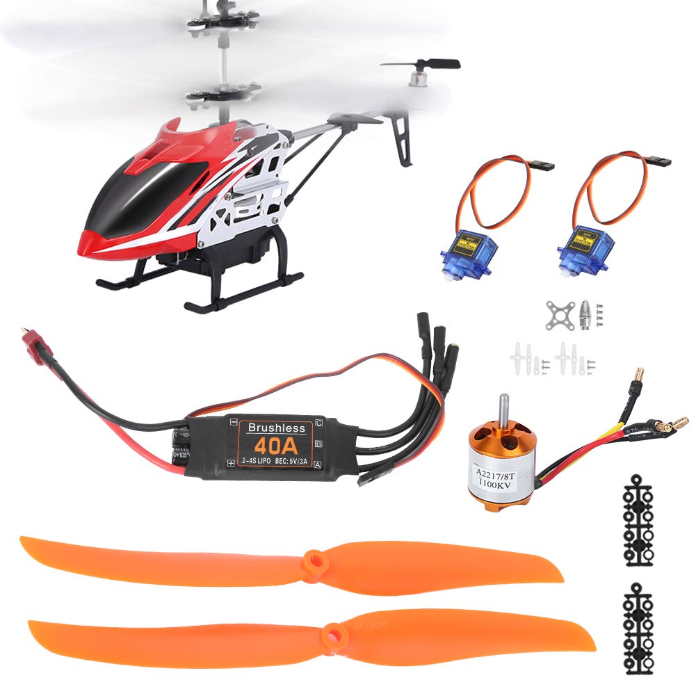 Keenso A2217 1100KV Bürstenloser Motor, 40A Regler mit Sicherheitsschutz, SG90 9G Mikroservo für RC-Flugzeug (A2217 KV1100KV Bürstenloser Motor 40A ESC SG90 9G)