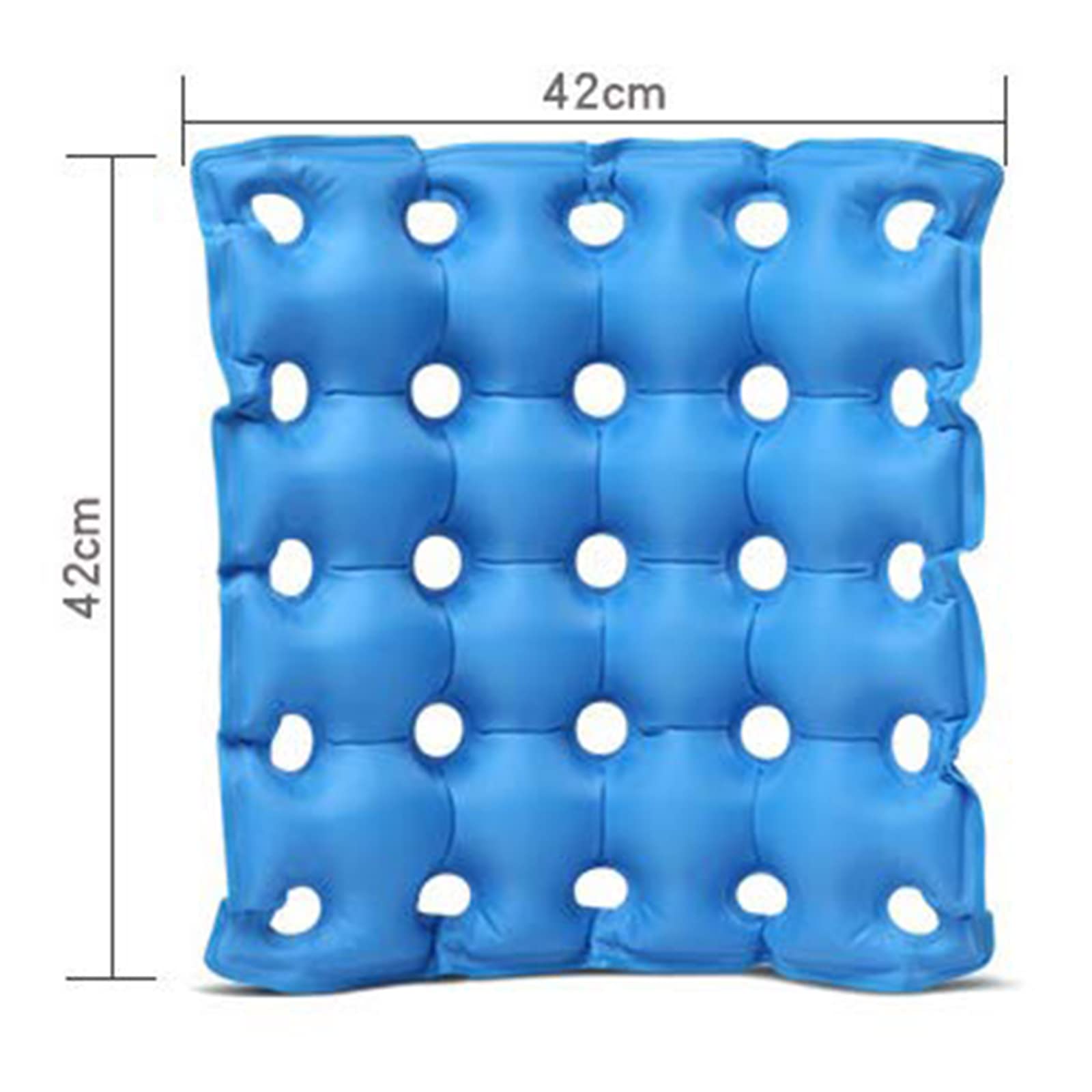 Cuscino del Sedile Gonfiabile ad Aria - Cuscino antidecubito - Materasso ad Aria per Sedia a rotelle Medica per Sollievo dal Dolore di emorroidi, coccige e coccige, Blu (Blu) (Blu)