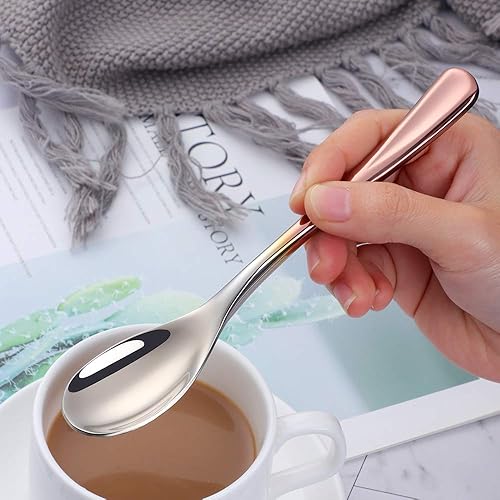 Miniatura 10 de Juego de cubiertos de Dinerware resistente, 20 piezas, color azul, utensilios de cocina de acero inoxidable para 4