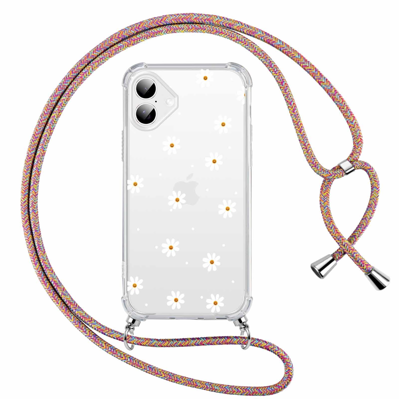 Yoedge Cover con Cordino per iPhone 11 Pro 5,8, Aesthetic Disegni Fiori Custodia con Corda Tracolla Laccio Collana, Ultra Sottile Silicone TPU Antiurto Protettiva Case per iPhone 11 Pro, Beige1