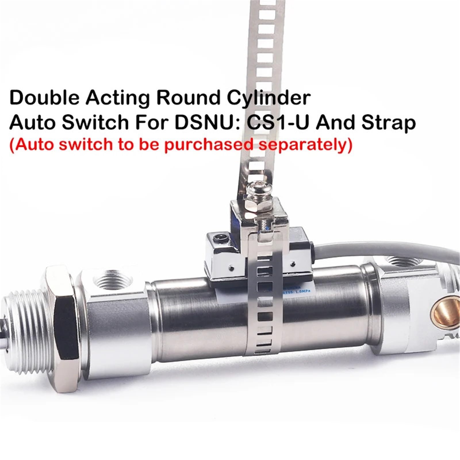 Cylindre pneumatique type DSNU, mini cylindre rond en acier inoxydable, 1 pièce, DSNU20/25/32/40 x 25/50/75/100/125/150/175/200/225(Stroke 50mm,Bore 40mm(DSNU 40))