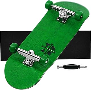 Teak Tuning Prolific Complete Fingerboard - Pro Board Shape and Size, Bearing Wheels,Â and Trucks - 32mm x 97mm Handmade Wooden Board - Four Wheel Clover Edition