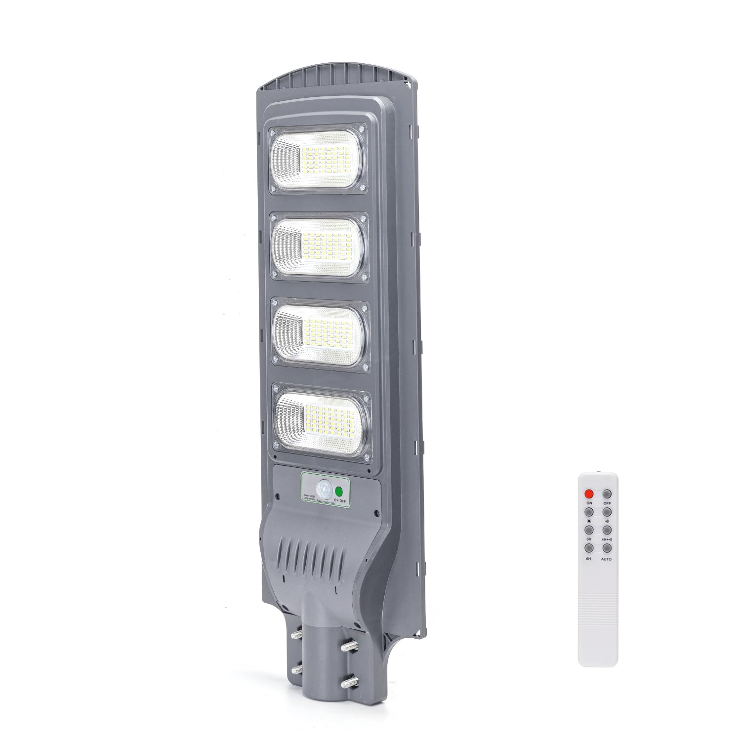 Lampione Solare da esterno con Sensore di Movimento,Faro LED esterno con pannello solare da 200W con Telecomando,Faretti Solari Impermeabile IP65 6500K,Adatta per Giardino,Cortile,Strada, Viale, Campo