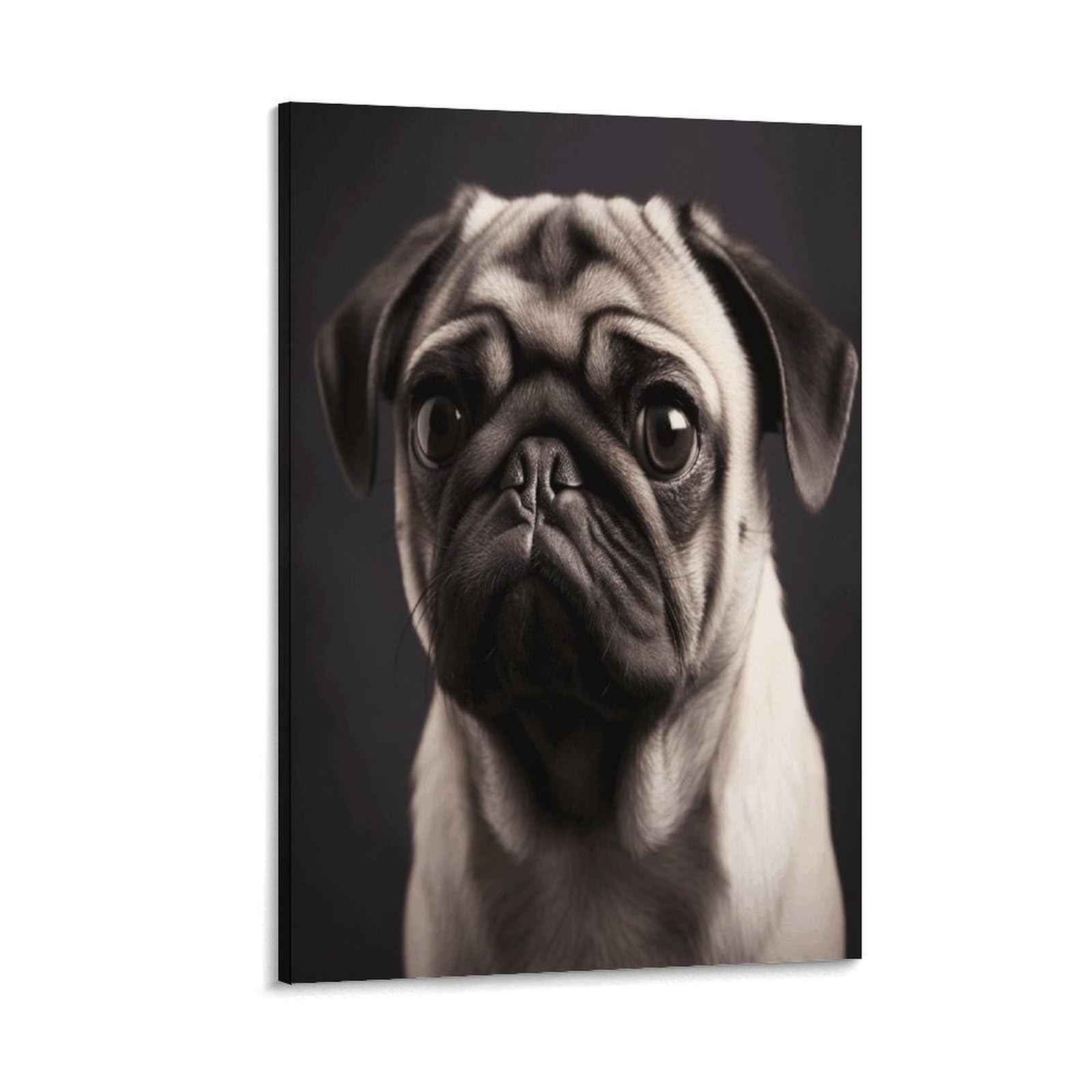VstaDank Pug Canvas Wall Art on Canvas Prints Artwork Exquisite Decor Artwork Hang Wall Picture Hangable Decor Painting Picture Printed Poster Art for Home Decor 20x30inch(50x75cm)