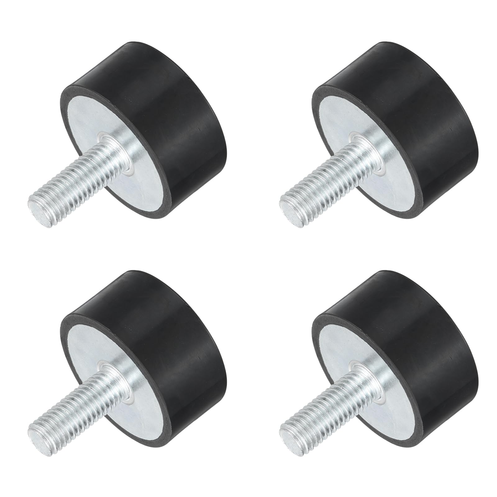 QUARKZMAN M10 Gewinde Gummibuchsen, Schwingungsisolatoren, Zylindrischer Stoßdämpfer mit Stiften 40 x 20mm 4 Stück