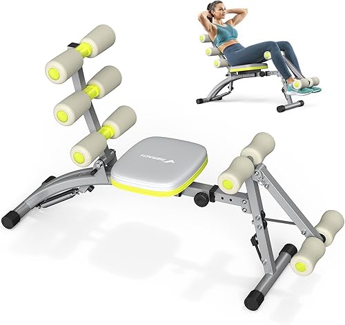 Miniatura 9 de MERACH Máquina de abdominales, entrenador de abdominales ajustable multifuncional, banco de entrenamiento abdominal para gimnasio en casa, máquina