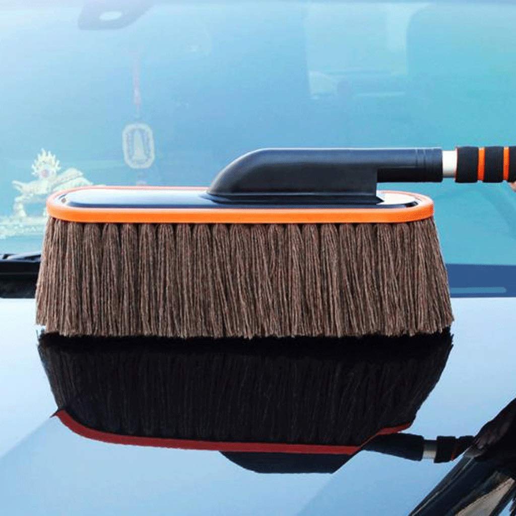 XMING Myjnia samochodowa MOP Specjalna szczotka szczotka Miękkie włosy Długa rękojeść Teleskopowy nie boli narzędzia do mycia samochodów samochodowych (Color : Nero)