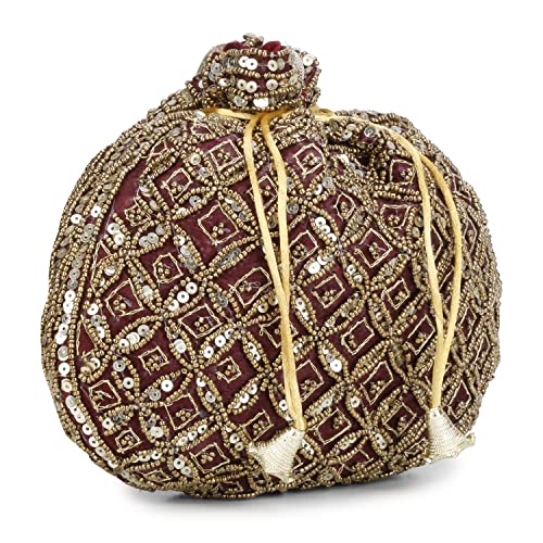 Shanvi handicraft Woman Potli Raw-Silk Designer Bag for women girls - Image 4