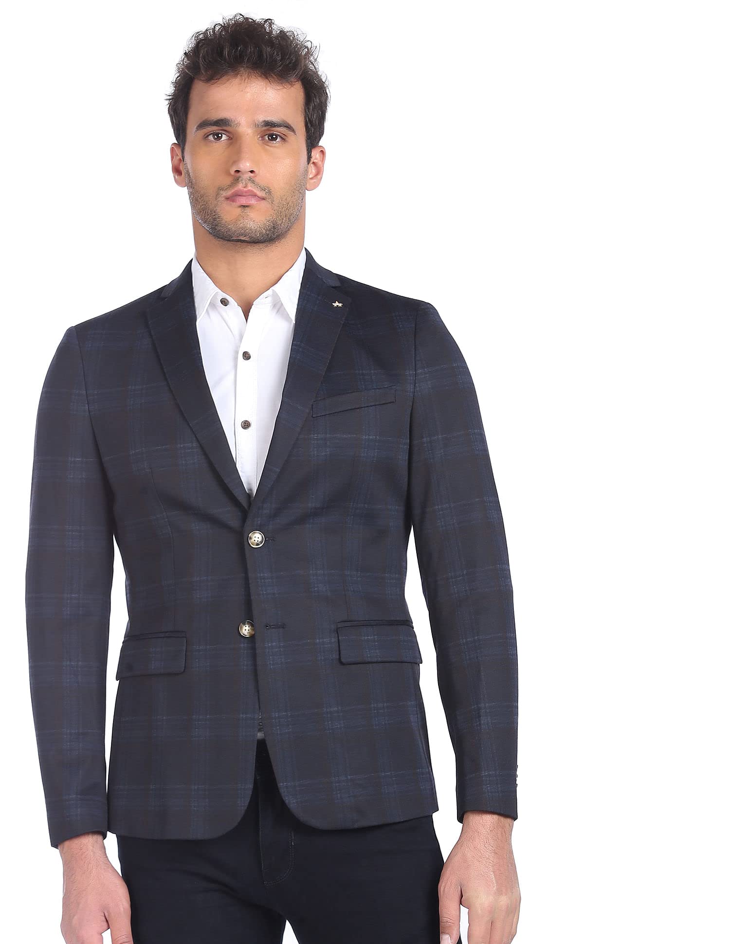 arrow Men's Slim Fit Formal Blazer Regular (ARACBZ5115_Blue_2-3Y)-picture-20