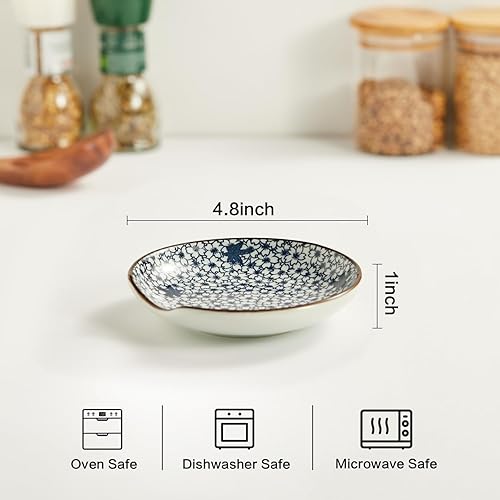 Miniatura 2 de Juego de 4 cucharas de cerámica para encimera de cocina, soporte para cucharas de café de 4.8 pulgadas, cuchara de cerámica para pasta, apta para