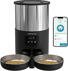 Comedouro para Cães, Comedouro para gatos, Alimentador Automático Pet, 2 Comida Elevada para Gatos, 5L