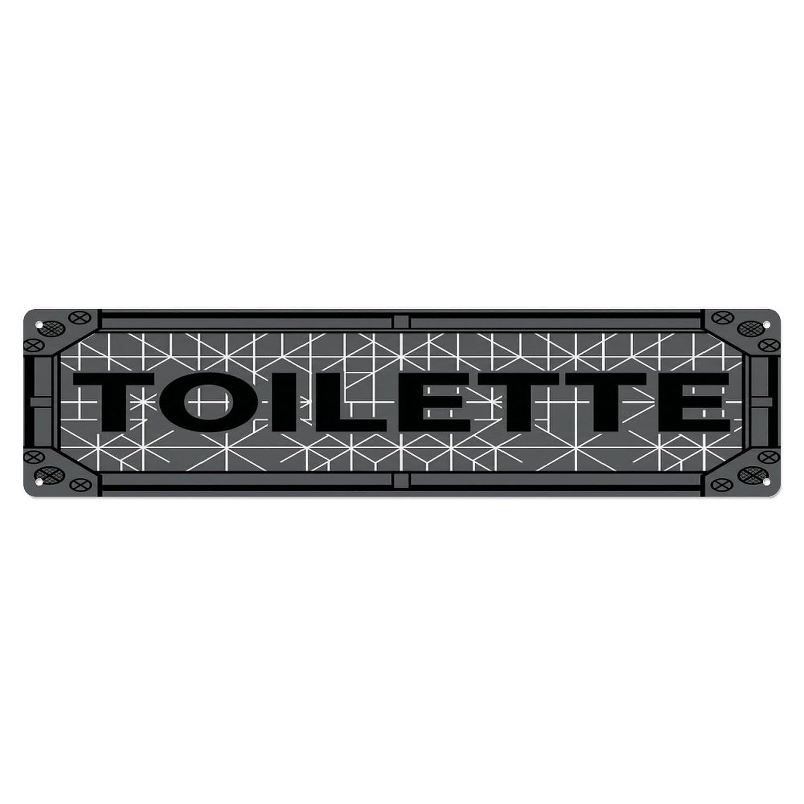 Industrial Bold Office Lavatory Toilet(WC) Door Metal Tin Sign Plaque Wall Decor for Cafe, Club Bar, Office, Home Garden Metal Poster 4x16Inch
