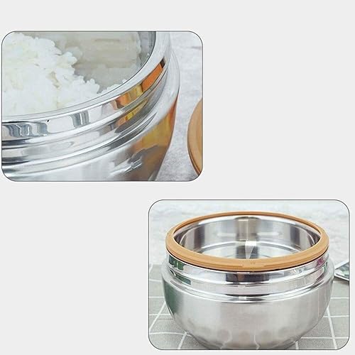 Miniatura 3 de GULRUH lonchera, Lunch Box Insulated Lunch Box Lunch Box Apple Shape Lunch Box Double Layer, Sealed, Leakproof Both Men and Women Can Use. Enjoy a