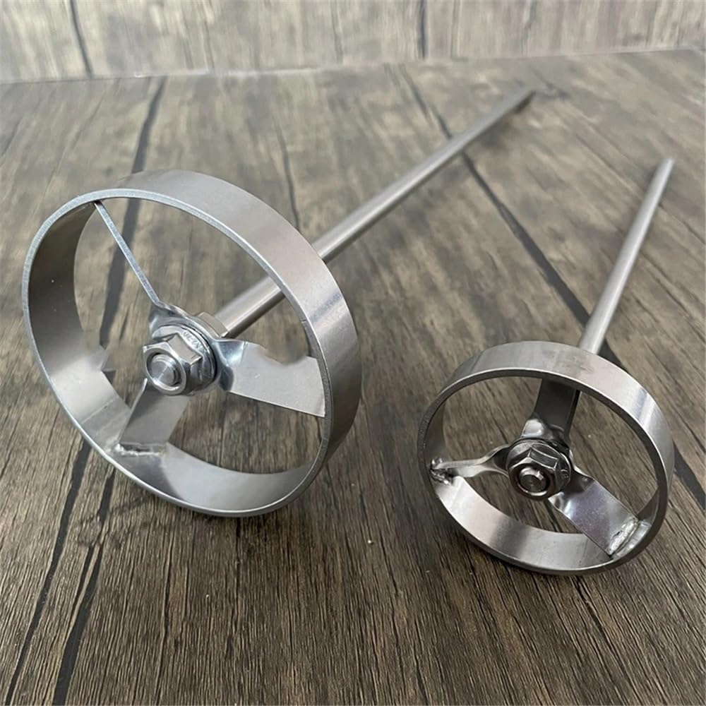 Agitatori per macchine di dispersione, Set di pale for turbina con agitatore sopraelevato in acciaio inossidabile 304, diverse dimensioni(60x8x200mm)