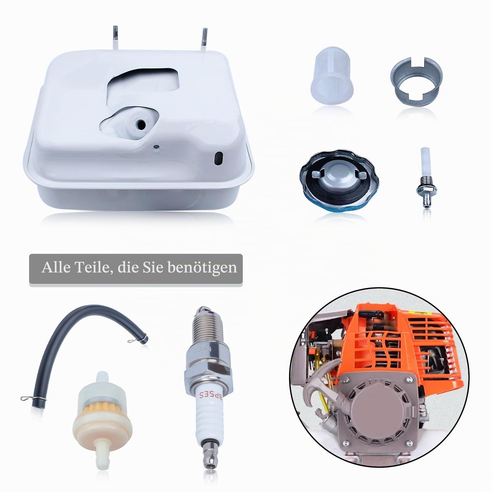 Kraftstofftank-Set für Honda GX140 GX160 GX200 Harbor Freight Motor 212 173 Go Kart R210 OHV-Motor 163 cc 196 cc 208 cc Wasserpumpe Hochdruckreiniger Kompressor und mehr