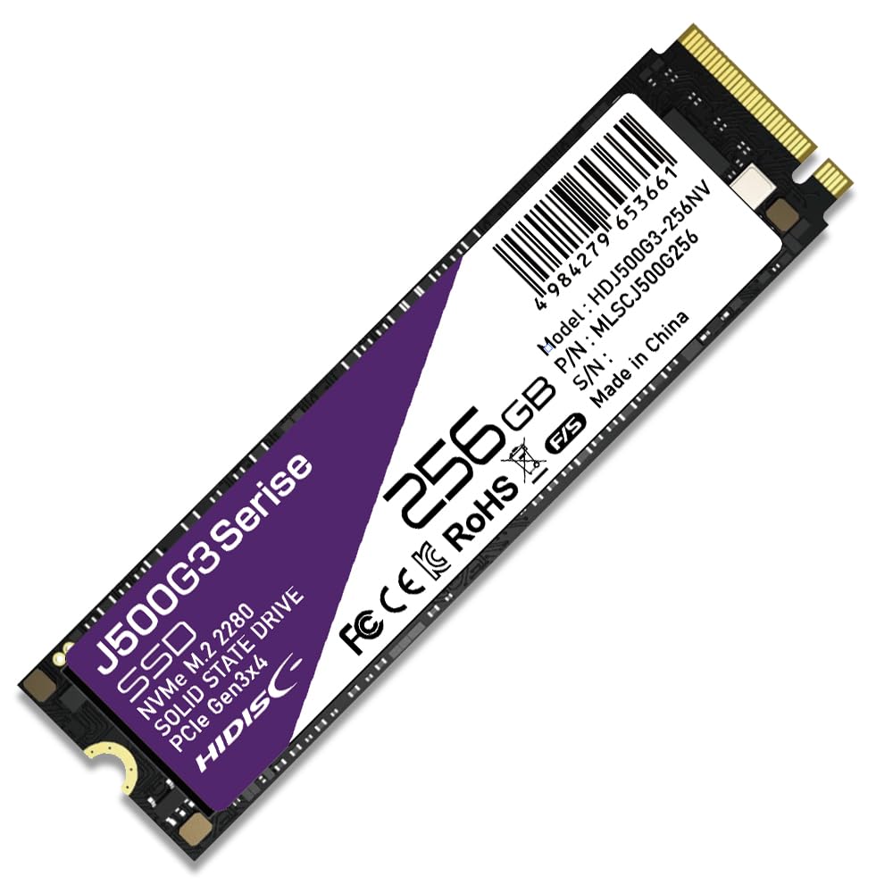 Amazon | HIDISC NVMe SSD 256GB R3000 W1300 HDJ500G3-256NVM