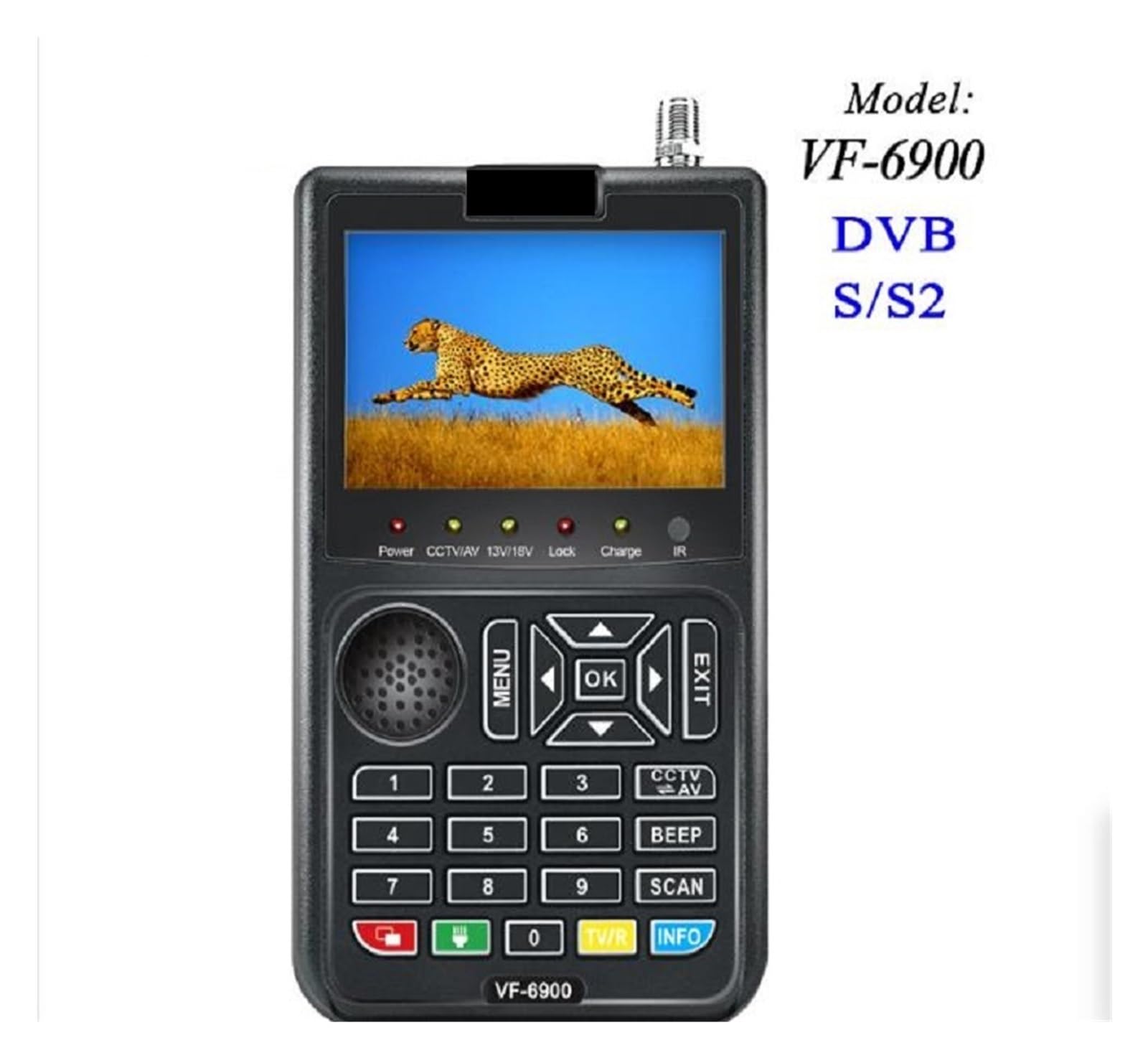 Appareil Reglage Antenne TNT, Détecteur de satellite numérique HD VF-6900 DVB-S/DVB-S2, écran LCD TFT 3,5 pouces, for récepteur TV, compatible avec ST-5150 et KPT-716TS