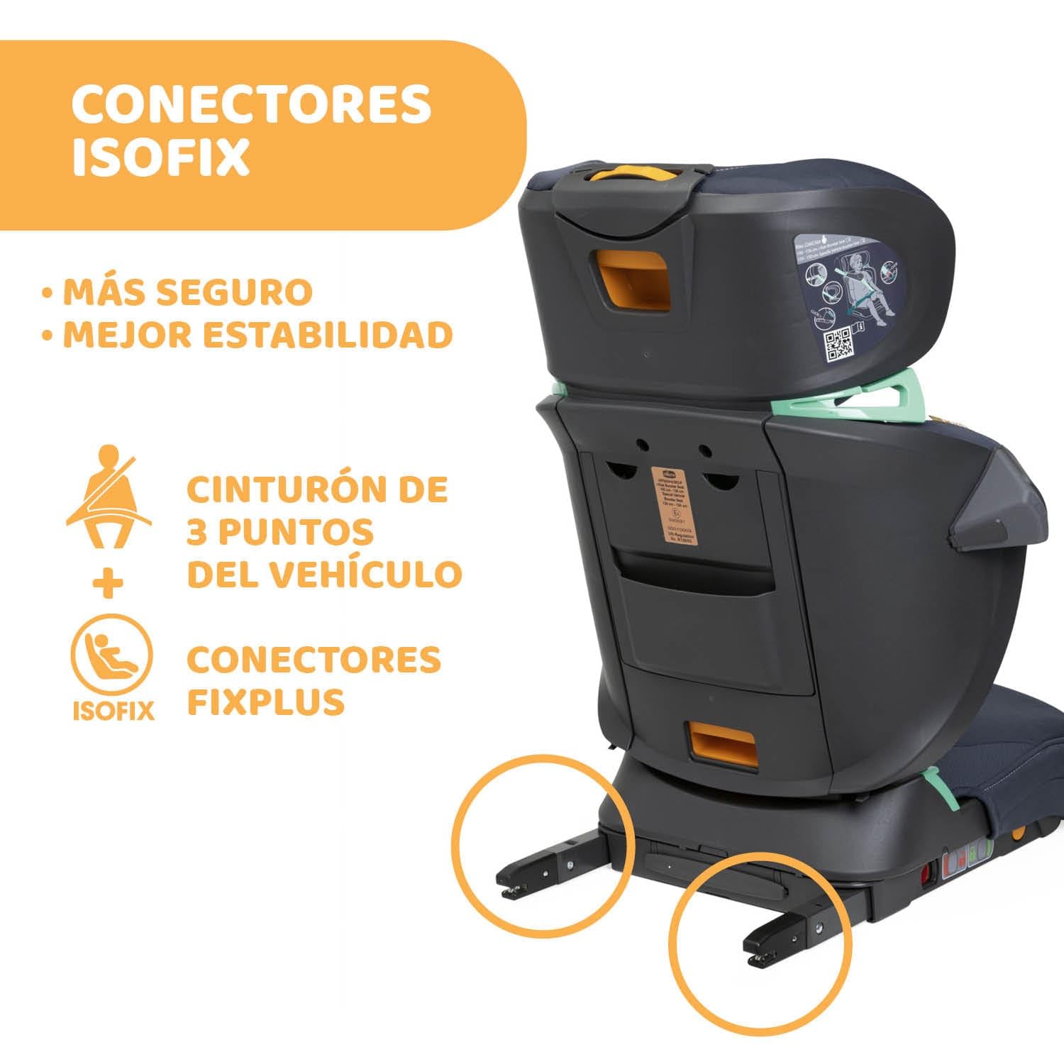 Chicco Fold&Go I-Size Fotelik Dziecięcy 100-150 Cm, Regulowany Fotelik Dla Dzieci W Wieku Ok. 3-12 Lat (Ok. 15-36 Kg), Składany i Przenośny, Z Osłoną Boczną, Regulowana Wysokość i Szerokość, India Ink