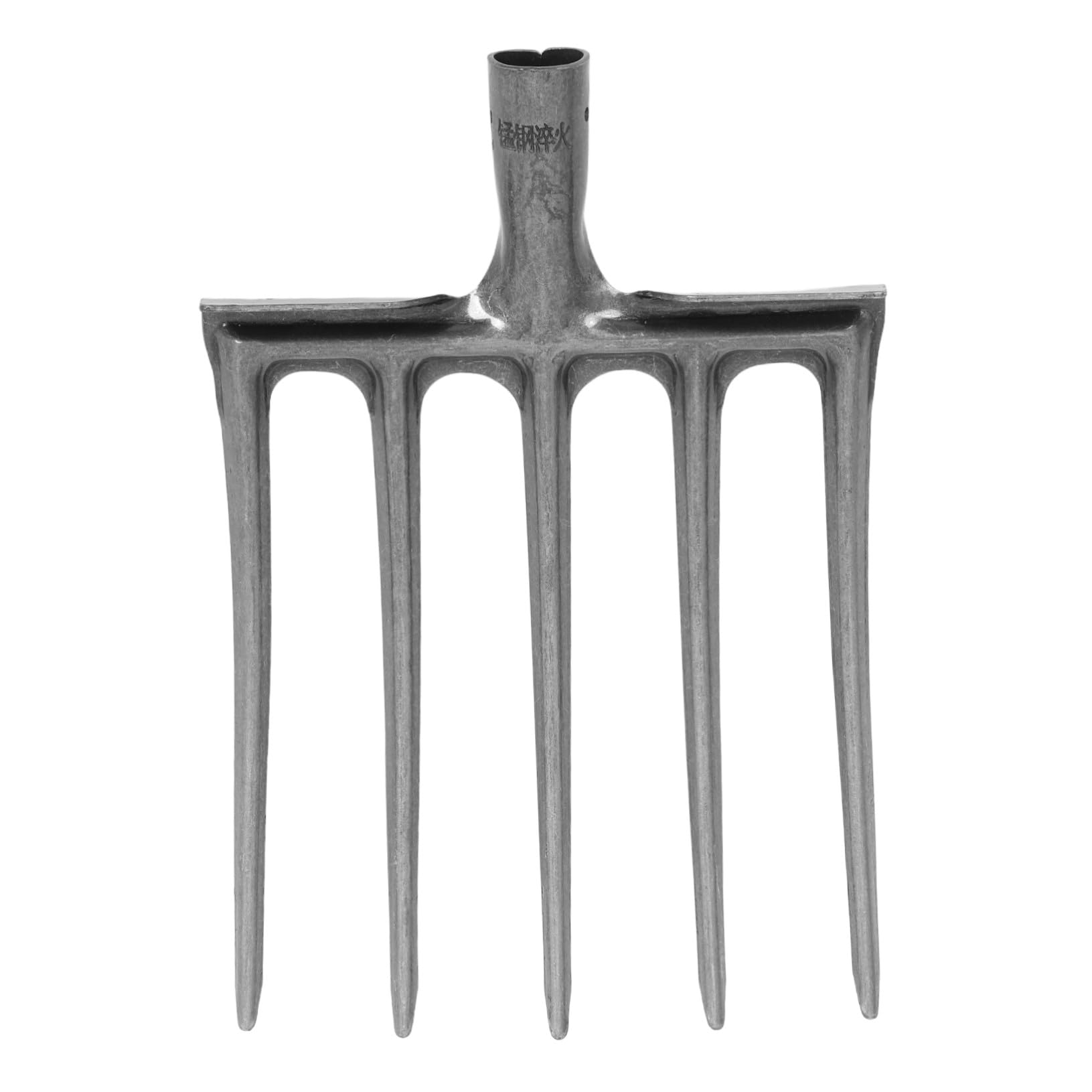 Abaodam Forcone da Giardino in Acciaio Argento a 4 Denti per Lavori Agricoli e Vangatura del Terreno, Resistente e Versatile per Attività di Coltivazione e Cura del Suolo