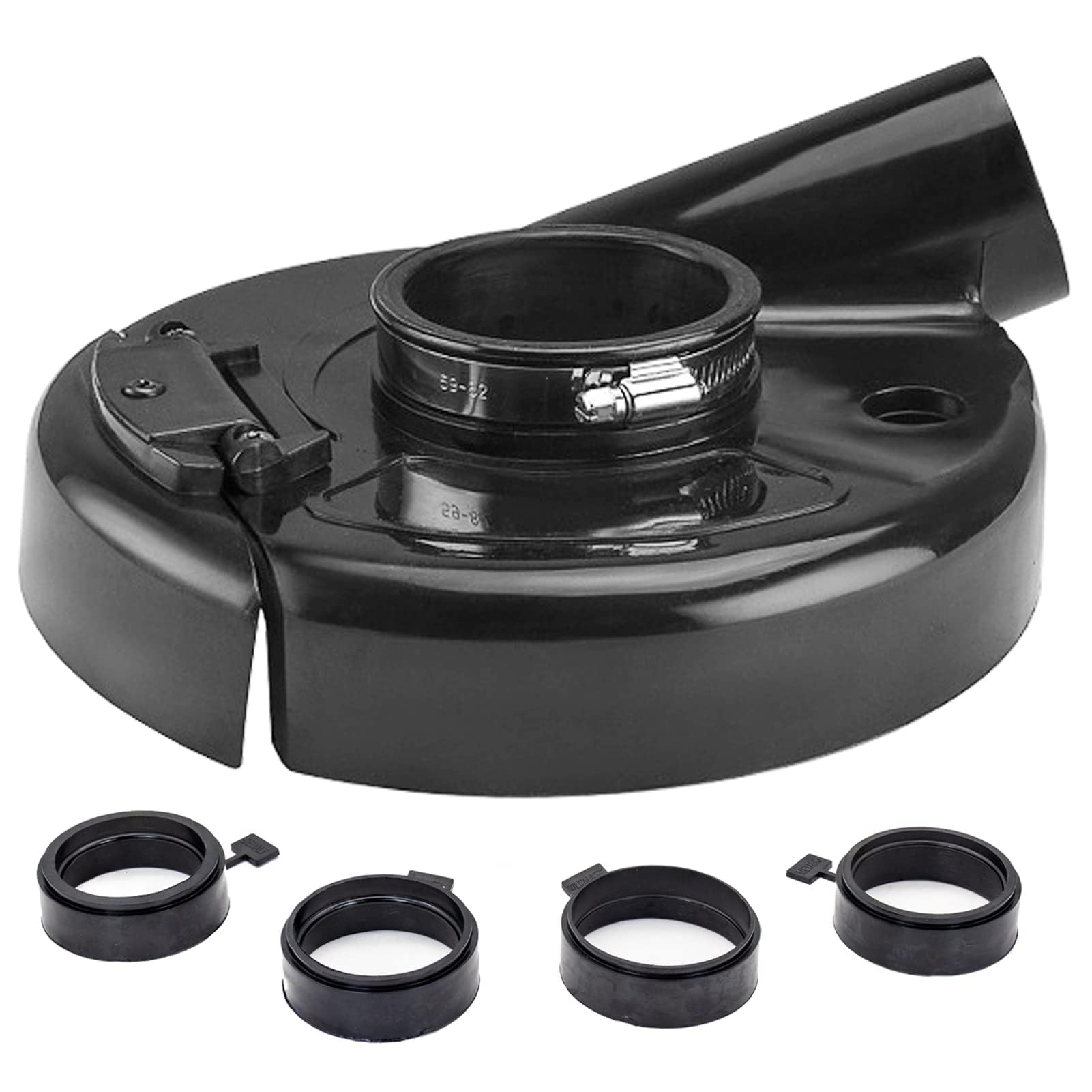 Dust Shroud for Angle Grinder, 7 Inch Dustless Vacuum Surface Cover, Universal Fit with 4pcs Locating Rings, Ideal for Concrete, Stone, and Granite Grinding, Effective Dust Control Solution