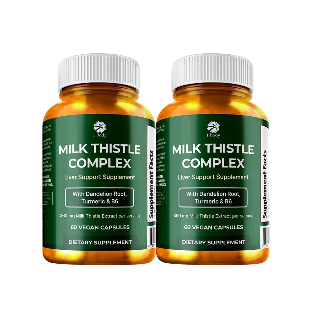 1 Body Milk Thistle Complex, Liver Support, 60 Vegan Capsules, 30 Servings — Amazon image 11