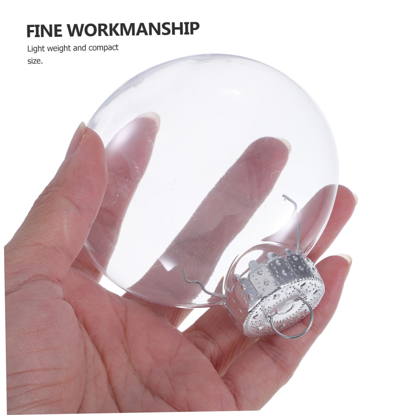 20 Piezas Bolas Navideñas Transparentes para Colgar de Adornos de Bolas para Árbol de Navidad Vacías de Decoración Colgante para Fiestas Navideñas
