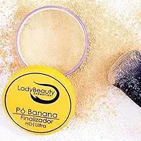 Pó Banana Finalizador HD Ultra Lady Beauty: Prova d'Água para um Acabamento Impecável! Controle de Oleosidade e Pele Radiante o Dia Todo-Tom do pó finalizar é amarelo